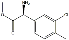 METHYL(2S)-2-AMINO-2-(3-CHLORO-4-METHYLPHENYL)ACETATE 구조식 이미지