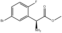 METHYL(2S)-2-AMINO-2-(5-BROMO-2-FLUOROPHENYL)ACETATE 구조식 이미지