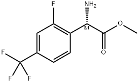 METHYL(2S)-2-AMINO-2-[2-FLUORO-4-(TRIFLUOROMETHYL)PHENYL]ACETATE Structure