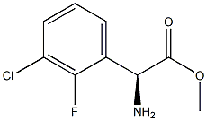 METHYL(2S)-2-AMINO-2-(3-CHLORO-2-FLUOROPHENYL)ACETATE 구조식 이미지