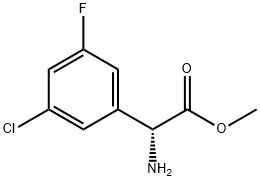 METHYL(2R)-2-AMINO-2-(3-CHLORO-5-FLUOROPHENYL)ACETATE Structure