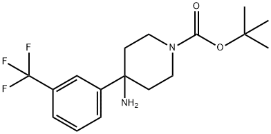 tert-Butyl 4-amino-4-[3-(trifluoromethyl)phenyl]piperidine-1-carboxylate Structure