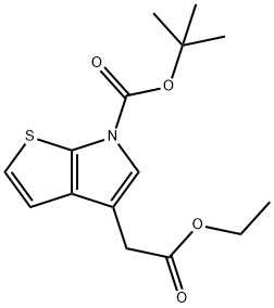 N-BOC-4-(2-ETHOXY-2-OXOETHYL)-6H-THIENO[2,3-B]PYRROLE Structure