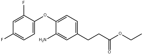 ethyl 3-(3-amino-4-(2,4-difluorophenoxy)phenyl)propanoate Structure