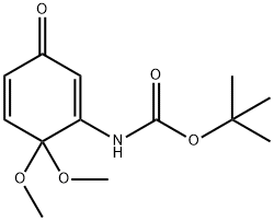 tert-butyl (6,6-dimethoxy-3-oxocyclohexa-1,4-dien-1-yl)carbamate Structure