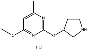 4-Methoxy-6-methyl-2-(pyrrolidin-3-yloxy)pyrimidine hydrochloride 구조식 이미지