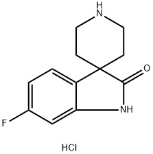 6-Fluoro-1,2-dihydrospiro[indole-3,4'-piperidine]-2-one hydrochloride Structure