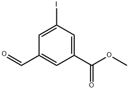 3-Formyl-5-iodo-benzoic acid methyl ester Structure