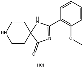 2-(2-Methoxyphenyl)-1,3,8-triazaspiro[4.5]dec-1-en-4-one hydrochloride Structure