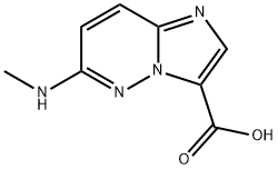 6-(Methylamino)Imidazo[1,2-B]Pyridazine-3-Carboxylic Acid 구조식 이미지