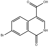 7-BROMO-1-OXO-1,2-DIHYDROISOQUINOLINE-4-CARBOXYLIC ACID Structure
