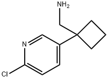 (1-(6-chloropyridin-3-yl)cyclobutyl)methanamine Structure