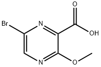 6-Bromo-3-methoxy-pyrazine-2-carboxylic acid 구조식 이미지