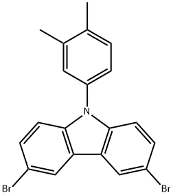 3,6-Dibromo-9-(3,4-dimethylphenyl)-9H-carbazole Structure