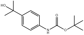 [4-(1-Hydroxy-1-methyl-ethyl)-phenyl]-carbamic acid tert-butyl ester 구조식 이미지