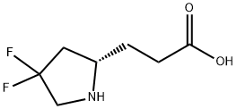 2-Pyrrolidinepropanoic acid, 4,4-difluoro-, (2S)- Structure