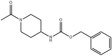 BENZYL 1-ACETYLPIPERIDIN-4-YLCARBAMATE 구조식 이미지