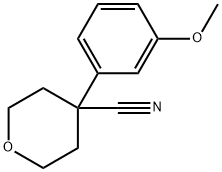 4-(3-Methoxyphenyl)oxane-4-carbonitrile 구조식 이미지