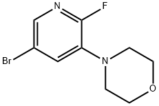 4-(5-bromo-2-fluoropyridin-3-yl)morpholine Structure