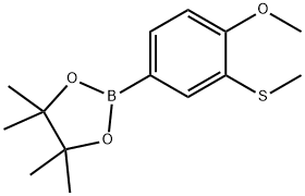 2-[4-Methoxy-3-(methylthio)phenyl]-4,4,5,5-tetramethyl-1,3,2-dioxaborolane Structure