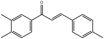 (2E)-1-(3,4-dimethylphenyl)-3-(4-methylphenyl)prop-2-en-1-one Structure
