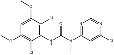 1-(6-chloropyrimidin-4-yl)-3-(2,6-dichloro-3,5-dimethoxyphenyl)-1-methylurea 구조식 이미지