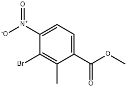 3-Bromo-2-methyl-4-nitro-benzoic acid methyl ester 구조식 이미지