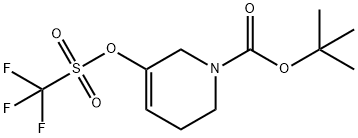 TERT-BUTYL 3-(TRIFLUOROMETHYLSULFONYLOXY)-5,6-DIHYDROPYRIDINE-1(2H)-CARBOXYLATE 구조식 이미지