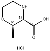 trans-2-Methylmorpholine-3-carboxylic acid hydrochloride Structure