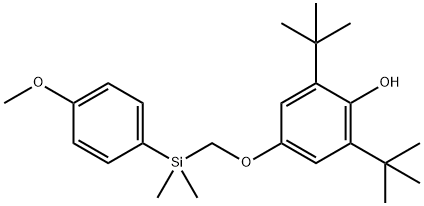 2,6-Bis(1,1-dimethylethyl)-4-[[(4-methoxyphenyl)dimethylsilyl]methoxy]phenol Structure