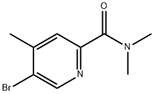 5-Bromo-4-methyl-N,N-dimethylpyridine-2-carboxamide Structure