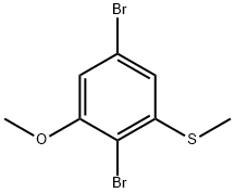 1,4-Dibromo-2-methoxy-6-(methylsulfanyl)benzene Structure