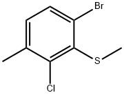 1-Bromo-3-chloro-4-methyl-2-(methylthio)benzene 구조식 이미지