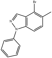 4-Bromo-5-methyl-1-phenyl-1H-indazole 구조식 이미지