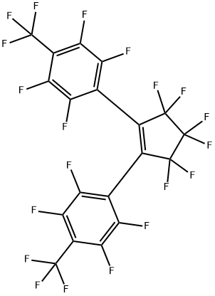 1,2-Bis[2,3,5,6-tetrafluoro-4-(trifluoromethyl)phenyl]-3,3,4,4,5,5-hexafluoro-1-cyclopentene 구조식 이미지