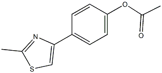 2-Methyl-4-(4-acetoxyphenyl)thiazole Structure