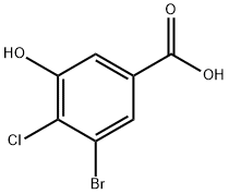 3-bromo-4-chloro-5-hydroxybenzoic acid Structure