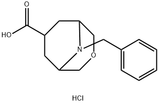 9-benzyl-3-oxa-9-azabicyclo[3.3.1]nonane-7-carboxylic acid hydrochloride Structure