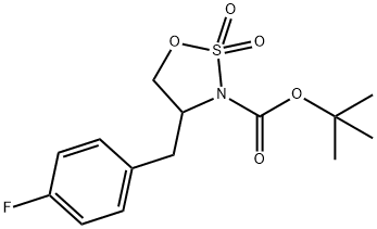 tert-butyl 4-(4-fluorobenzyl)-1,2,3-oxathiazolidine-3-carboxylate 2,2-dioxide Structure