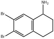 6,7-DIBROMO-1,2,3,4-TETRAHYDRONAPHTHALEN-1-AMINE 구조식 이미지