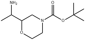 tert-Butyl 2-(1-aminoethyl)morpholine-4-carboxylate 구조식 이미지