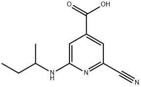 4-Pyridinecarboxylic acid, 2-cyano-6-[(1-methylpropyl)amino]- 구조식 이미지