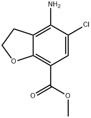 4-amino-5-chloro-2,3-dihydrobenzofuran-7-carboxylic acid 구조식 이미지