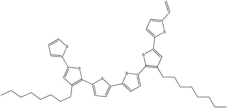 2,2':5',2'':5'',2''':5''',2'''':5'''',2'''''-Sexithiophene, 5-ethenyl-3'''',4'-dioctyl- Structure