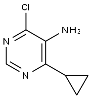 4-chloro-6-cyclopropylpyrimidin-5-amine Structure