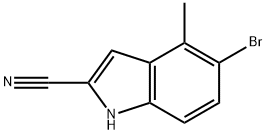 5-bromo-4-methyl-1H-indole-2-carbonitrile Structure