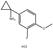 1-(3-Fluoro-4-methoxyphenyl)cyclopropanamine Structure