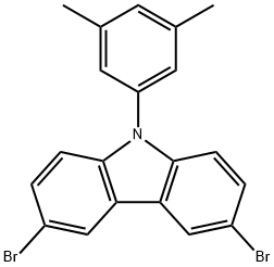 3,6-Dibromo-9-(3,5-dimethylphenyl)-9H-carbazole 구조식 이미지