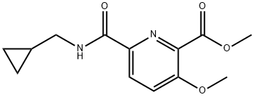 2-Pyridinecarboxylic acid, 6-[[(cyclopropylmethyl)amino]carbonyl]-3-methoxy-, methyl ester Structure