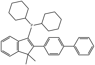 (2-[1,1'-biphenyl]-4-yl-1,1-dimethyl-1H-inden-3-yl)dicyclohexylPhosphine Structure